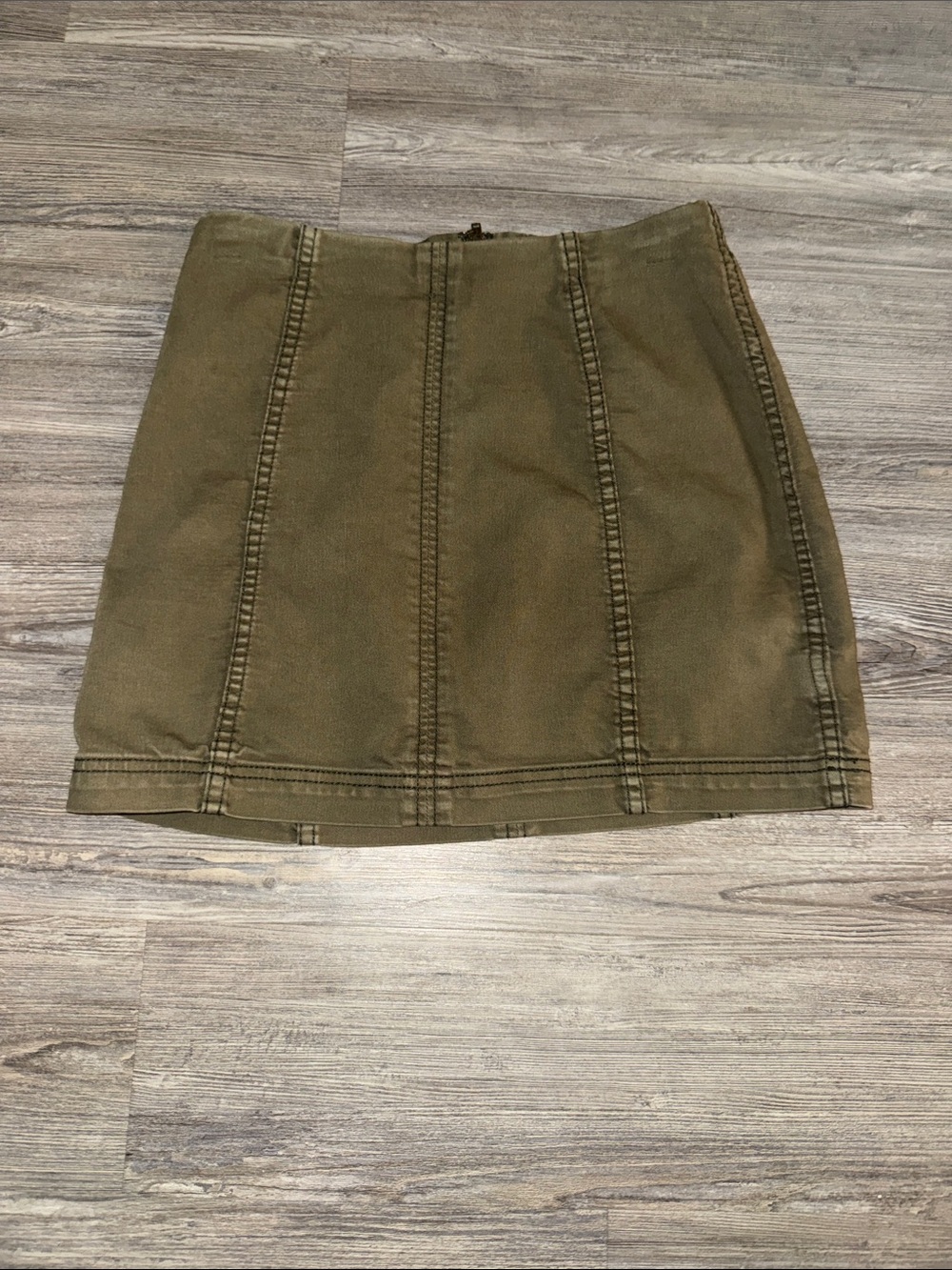 Free People Olive Panel Mini Skirt